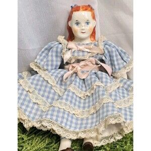 Rare 8.5"  Red Head Freckles Antique China Head Doll Porcelain